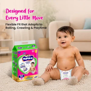 Navilo Premium Baby Diaper Pants, 3X Leak Protection, Criss Cross Layer