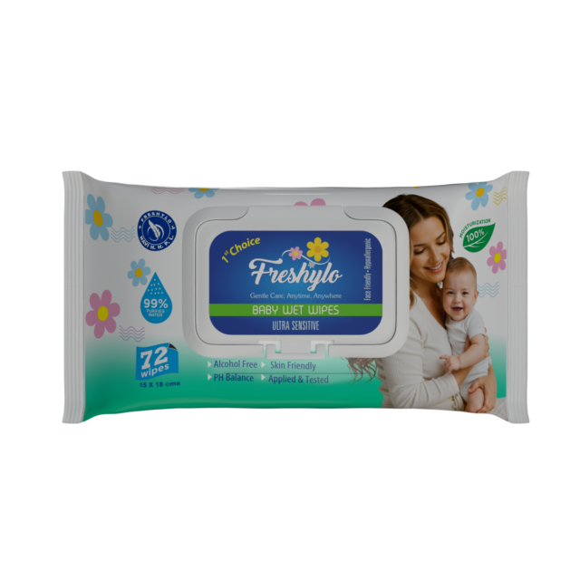 Freshylo Gentle Baby Wipes front view